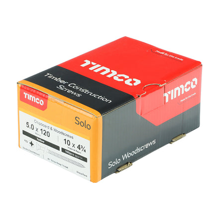 Timco 50120SOLOC Solo Chipboard & Woodscrews PZ2 Double Countersunk side box view