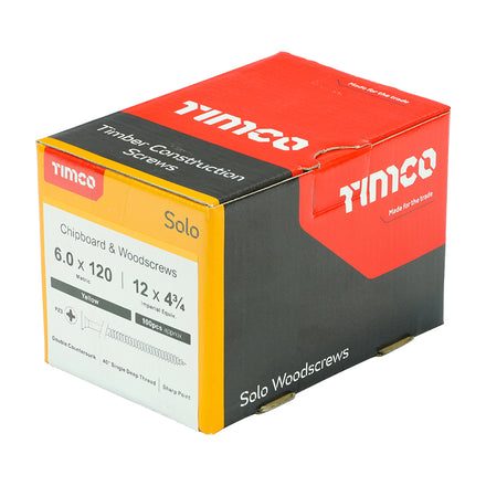 Timco 60120SOLOC Solo Chipboard & Woodscrews PZ2 Double Countersunk side box view