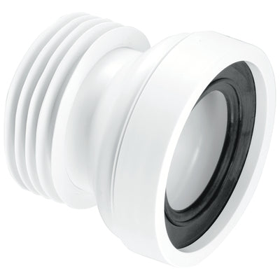 McAlpine 4" Straight Rigid Pan Connector White WC CON1