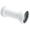 McAlpine 4" Straight Adjustable Rigid WC Connector White WC CON2
