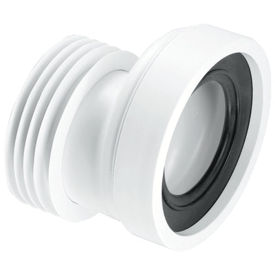 McAlpine Rigid 20mm WC CON4 Offset Pan Connector White 120mm