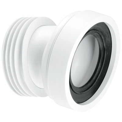McAlpine 4" WC CON7A 14 Degree Angle Rigid WC Connector White