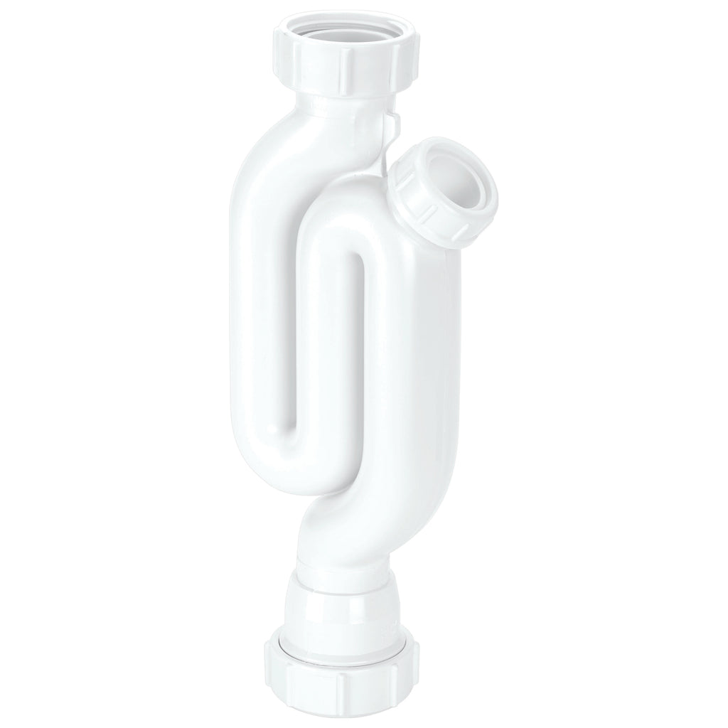 McAlpine X10 Multifit 1 1/4"  Straight Through Pedestal Trap White