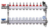 Oceanfloor 10 Port UFH Manifold with Pressure Gauge, AAV & Ball Valves-TUS (Trade Underfloor Supplies) Ltd-Oceanair