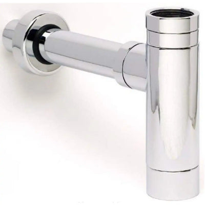Embrass Peerless 202117 Modern 1 1/4" Bottle Trap 300mm External & Wall Flange Seal 76mm Chrome-Embrass Peerless-Oceanair