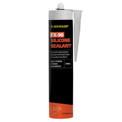 Dunlop FX-90 Silicone Sealant Conker Brown 310ml 25941-Building Adhesives (Via Nmbs)-Oceanair