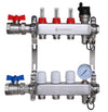 Oceanfloor 3 Port UFH Manifold with Pressure Gauge, AAV & Ball Valves-TUS (Trade Underfloor Supplies) Ltd-Oceanair