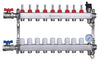 Oceanfloor 9 Port UFH Manifold with Pressure Gauge, AAV & Ball Valves-TUS (Trade Underfloor Supplies) Ltd-Oceanair