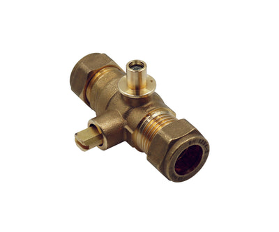 Altecnic Brass Gas Isolating Valve with Test Point 15mm AI-39115G-Altecnic Ltd-Oceanair