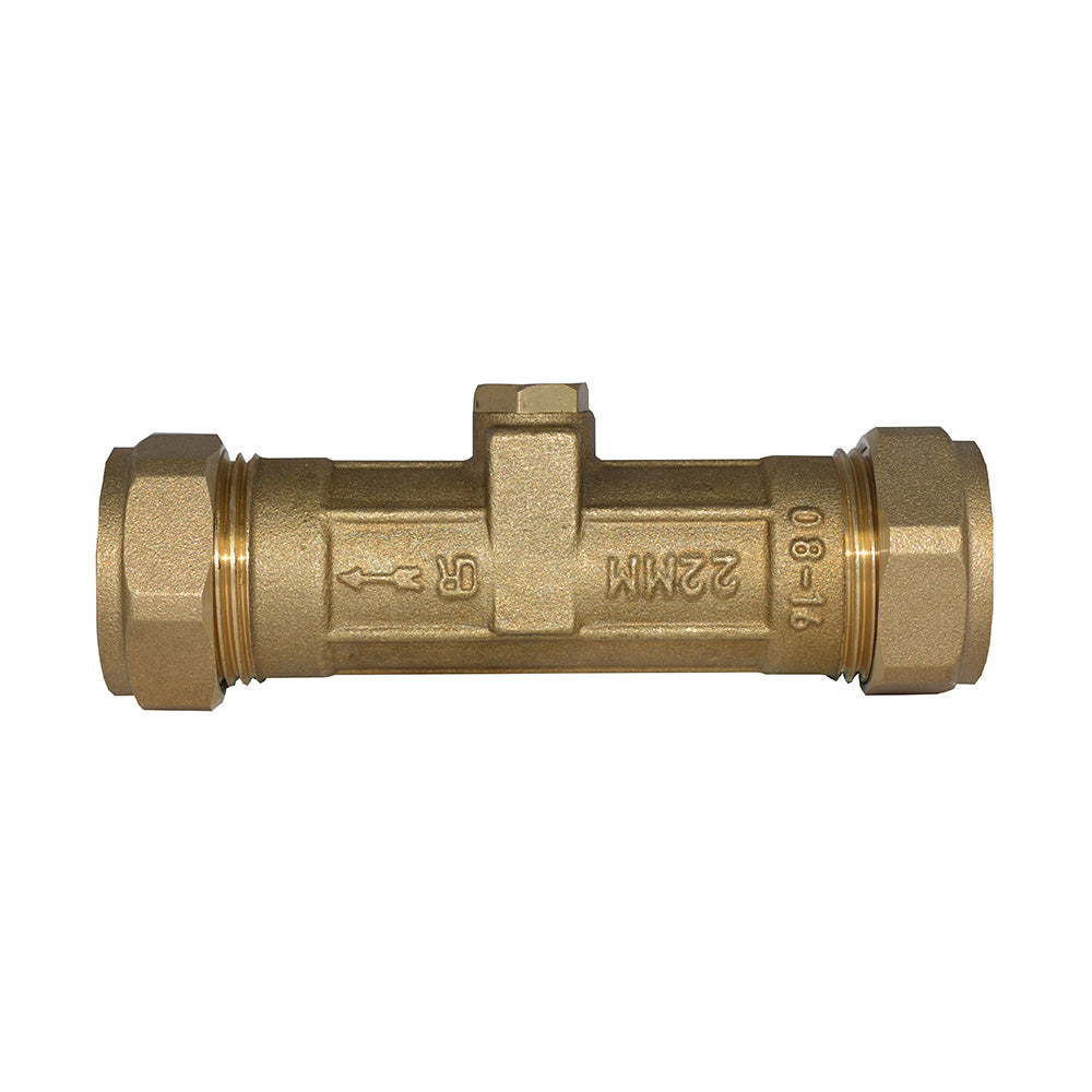 Navigator Brass Compression Double Check Valve 28mm DZR BFDCV-28