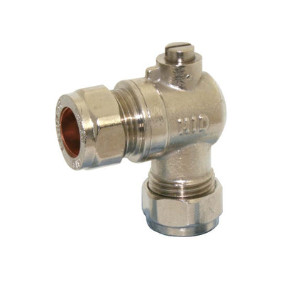 Navigator Brass Angled Isolating Valve 15mm Chrome BFIVA-15