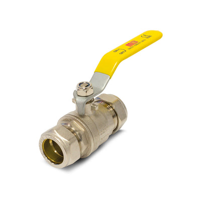 Navigator Yellow Lever Ball Valve Gas 15mm BFLBVGAS-15