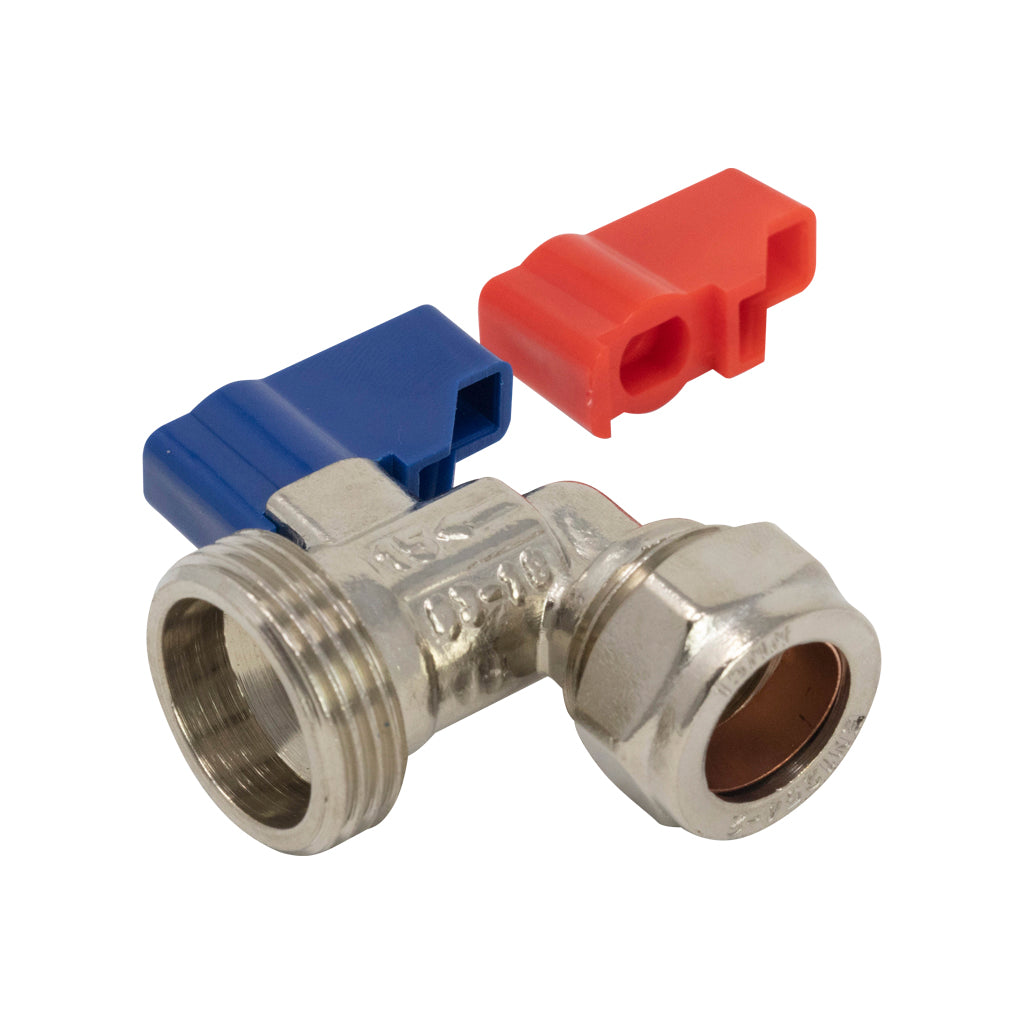 Navigator Compression Angled Washing Machine Valve 15mm x 3/4" BFWMVA-15E