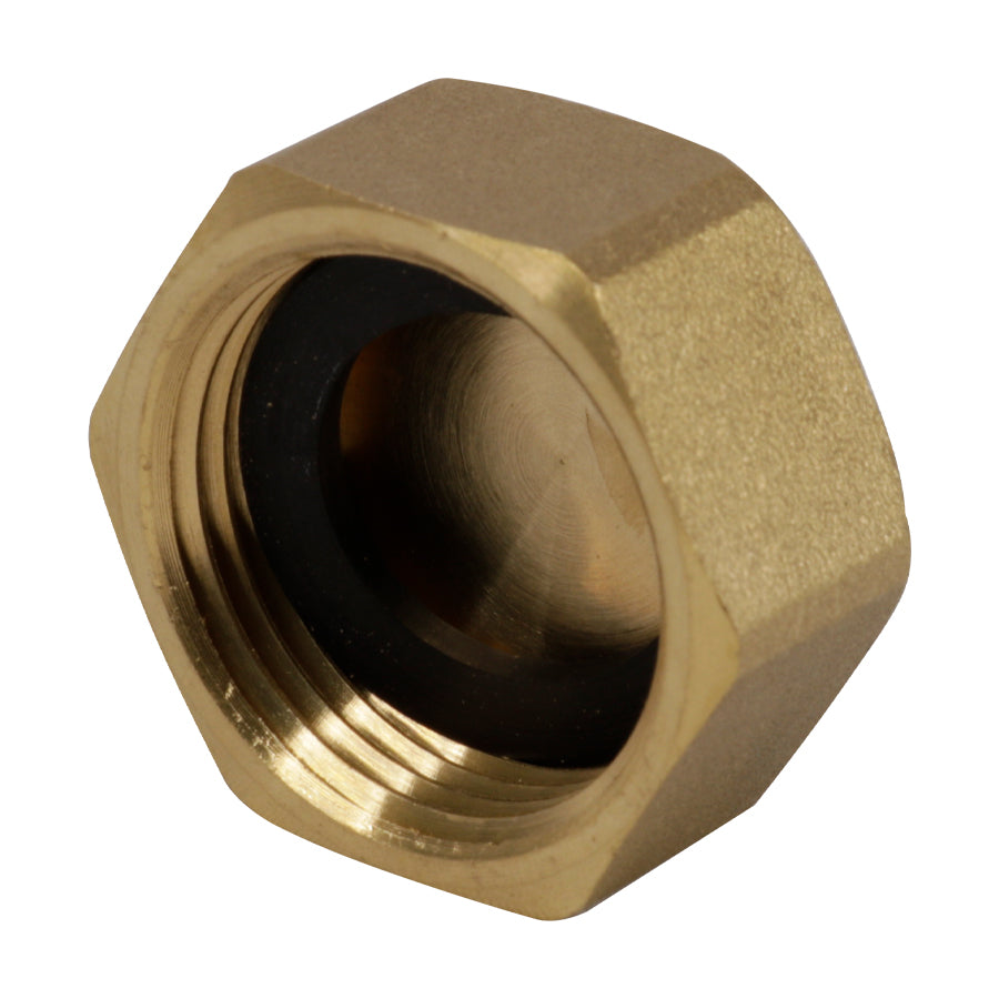 Brass Compression Blanking Cap and Washer 3/4" BRBCWS-E
