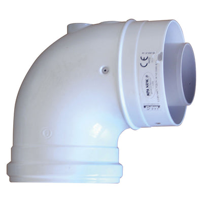 Ideal Logic 90 Degree Flue Elbow White 203130 - Flue Elbow Kit - IDEAL BOILERS LIMITED - Oceanair