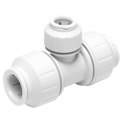 JG Speedfit Plastic Push-Fit Reducing Tee White 22mm x 22mm x 15mm - Reduced Tee - RELIANCE WORLDWIDE CORPORATION (UK) LTD - Oceanair