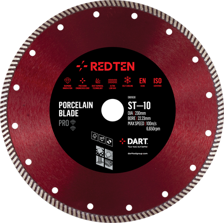 Dart Red Ten Pro ST-10 Tile Diamond Blade 115Dmm X 22.23B DB01590-Dart Tools Group-Oceanair