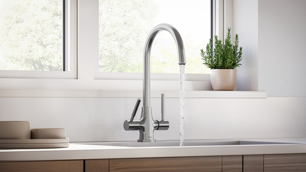 Bristan Dune Monobloc Sink Mixer Tap Stainless Steel DU SNK SS-Bristan-Oceanair