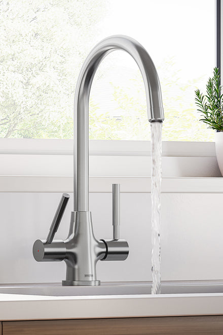 Bristan Dune Monobloc Sink Mixer Tap Stainless Steel DU SNK SS-Bristan-Oceanair