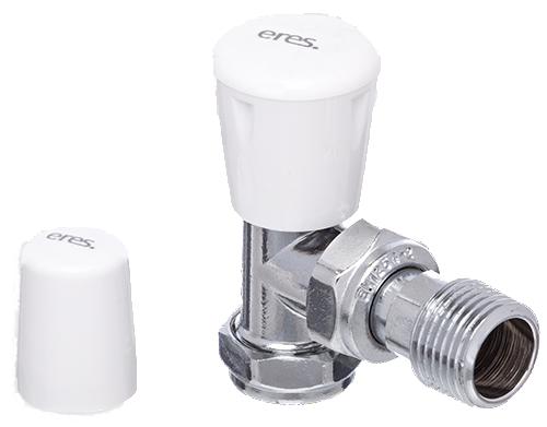 Altecnic Eres Angled Radiator Valve and Lockshield 15mm ER-15MMVAL