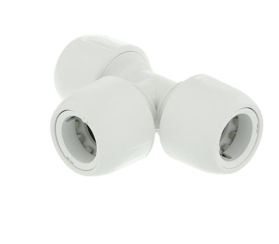 Hep2O Plastic Push-Fit Equal Tee White 28mm-Wavin Uk Ltd (Via Nmbs)-Oceanair