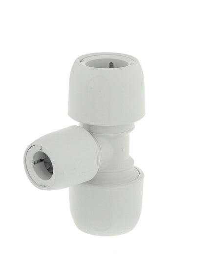 Hep2O Plastic Push-Fit Reducing Tee White 15mm x 15mm x 10mm-Wavin Uk Ltd (Via Nmbs)-Oceanair
