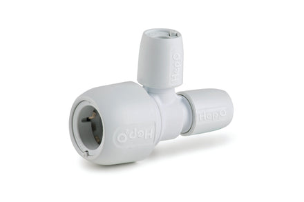 Hep2O Plastic Push-Fit Reducing Tee White 22mm x 10mm x 10mm HD14A/22W-Wavin Uk Ltd (Via Nmbs)-Oceanair