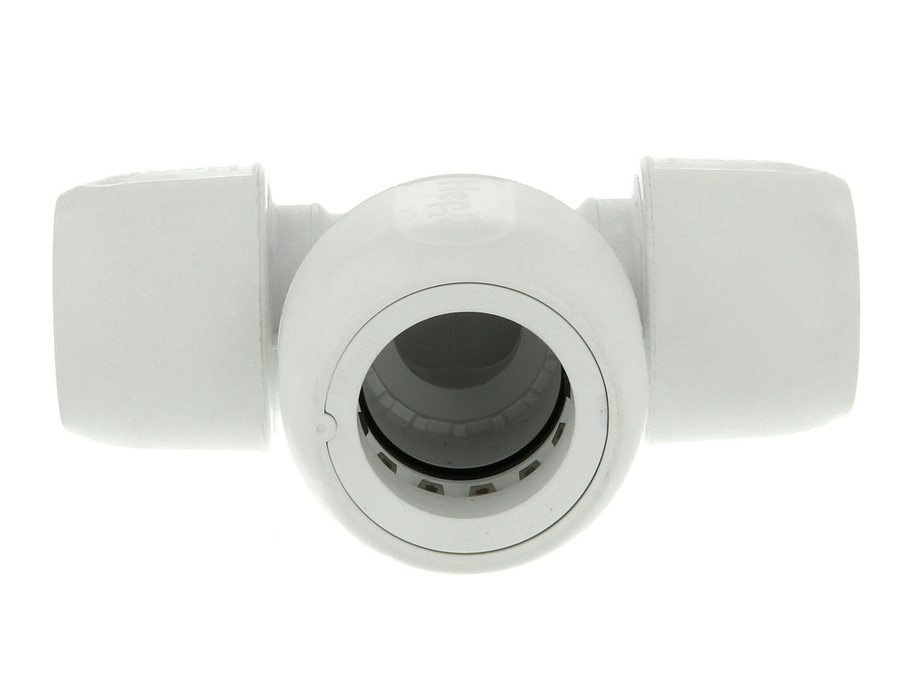 Hep2O Plastic Push-Fit Reducing Tee White 15mm x 15mm x 22mm HD18/22W-Wavin Uk Ltd (Via Nmbs)-Oceanair