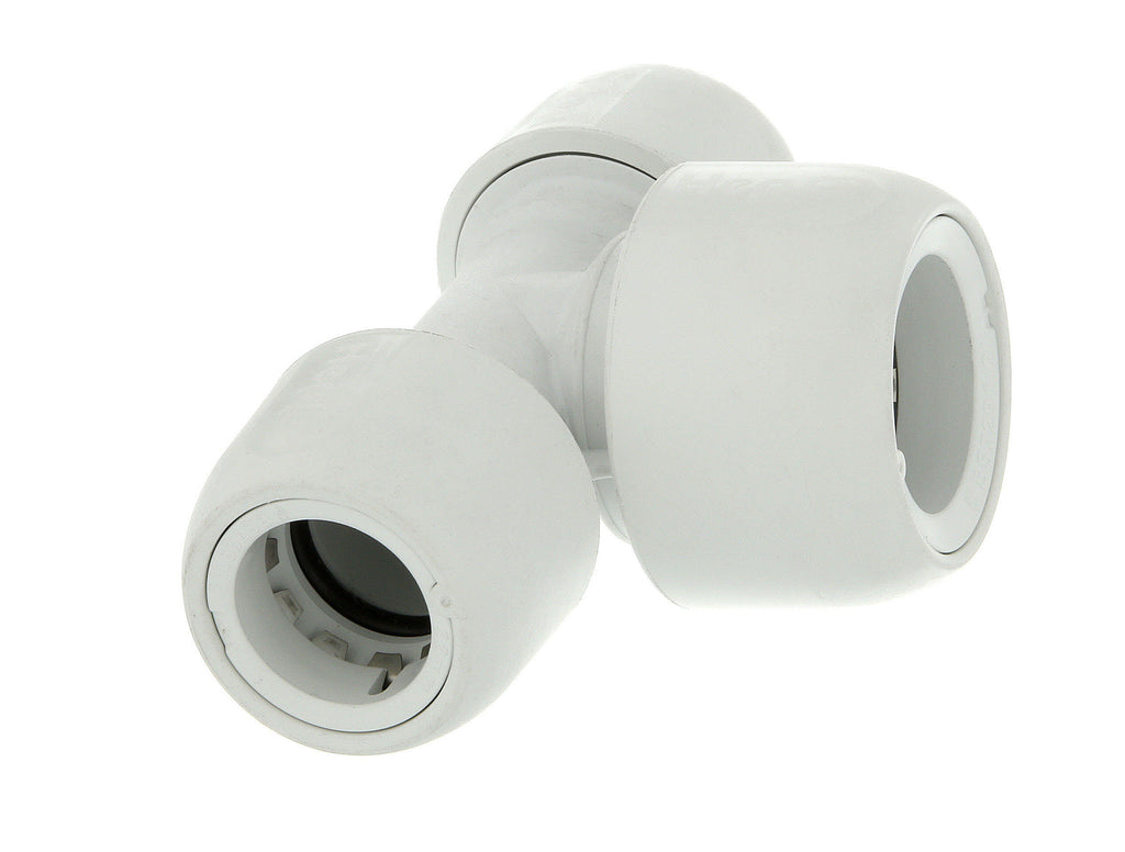 Hep2O Plastic Push-Fit Reducing Tee White 15mm x 15mm x 22mm HD18/22W-Wavin Uk Ltd (Via Nmbs)-Oceanair
