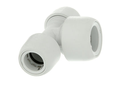 Hep2O Plastic Push-Fit Reducing Tee White 15mm x 15mm x 22mm HD18/22W-Wavin Uk Ltd (Via Nmbs)-Oceanair