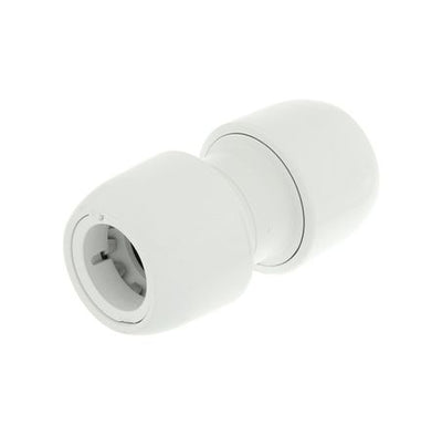 Hep2O Plastic Push-Fit Equal Coupler 15mm White-Wavin Uk Ltd (Via Nmbs)-Oceanair