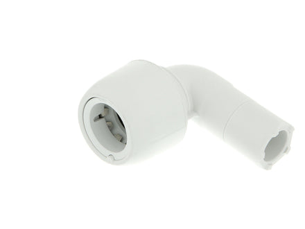 Hep2O Plastic 90° Spigot Elbow Single Socket 10mm White-Wavin Uk Ltd (Via Nmbs)-Oceanair