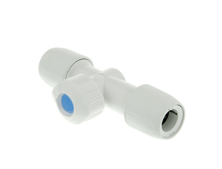 Hep2O Plastic Push-Fit Shut Off Valve Hot/Cold 15mm White HX37/15W