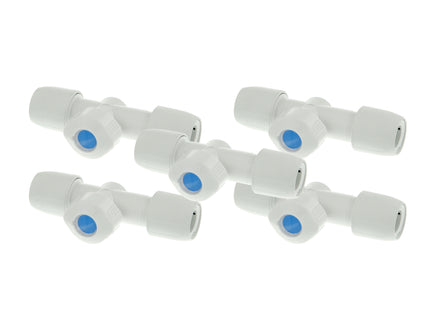 Hep2O Plastic Push-Fit Shut Off Valve Hot/Cold 15mm White HX37/15W