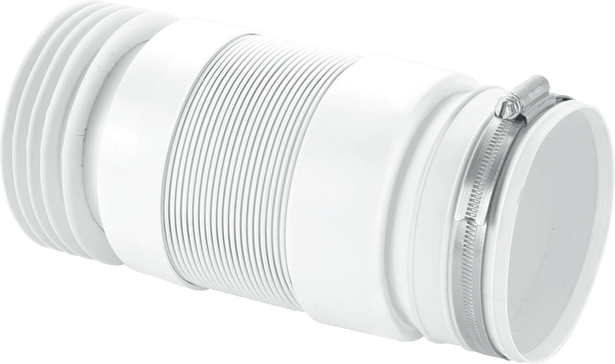 McAlpine Flexible Straight Back to Wall WC Pan Connector WC-F21R