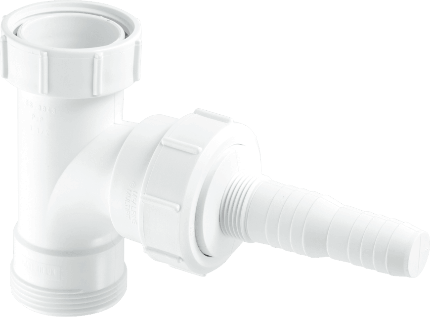 McAlpine Swept Tee with Single Appliance Nozzle 1 1/2" x 1 1/2" x 3/4" V33L