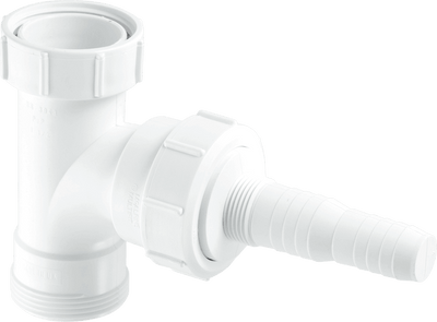 McAlpine Swept Tee with Single Appliance Nozzle 1 1/2" x 1 1/2" x 3/4" V33L-Mcalpine & C0 Ltd-Oceanair