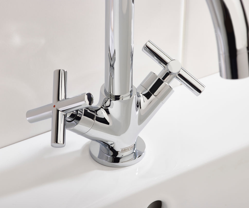 Bristan Naxos Basin Mixer Tap With Clicker Waste Chrome NAX BAS C-Bristan-Oceanair