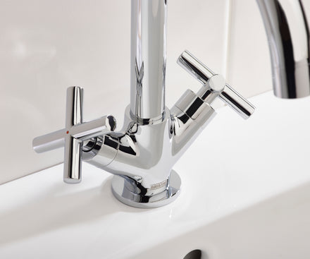 Bristan Naxos Basin Mixer Tap With Clicker Waste Chrome NAX BAS C-Bristan-Oceanair