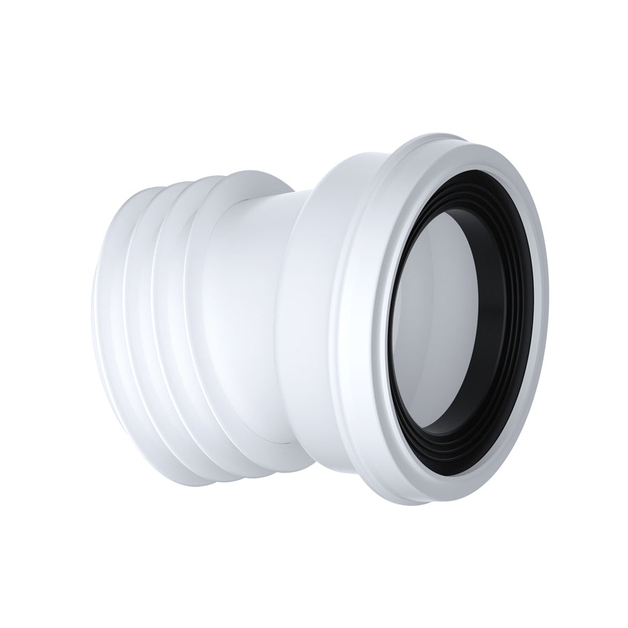 Viva Easi-Fit 110mm Rigid 14 Degree Pan Connector White PP0001/A-Mercantile Ventures Ltd-Oceanair