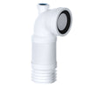 Viva Slinky-Fit 90 Degree Flexible Pan Connector 300 - 600mm with 1¼" Adapter White PP0002/D-Mercantile Ventures Ltd-Oceanair
