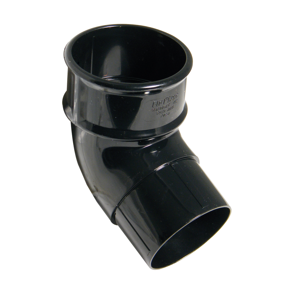 FloPlast Round 112.5 Degree Offset Bend Black 68mm RB2B-Floplast (Via Nmbs)-Oceanair