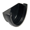 FloPlast uPVC HI-Cap Half Round Gutter External Stopend Black 115mm REH1B-Floplast (Via Nmbs)-Oceanair