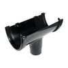 FloPlast uPVC Hi-Cap Half Round Running Outlet Black 115mm x 68mm ROH1B-Floplast (Via Nmbs)-Oceanair