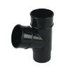 FloPlast Round Downpipe 67.5 Degree Branch Black 68mm RY1B-Floplast (Via Nmbs)-Oceanair