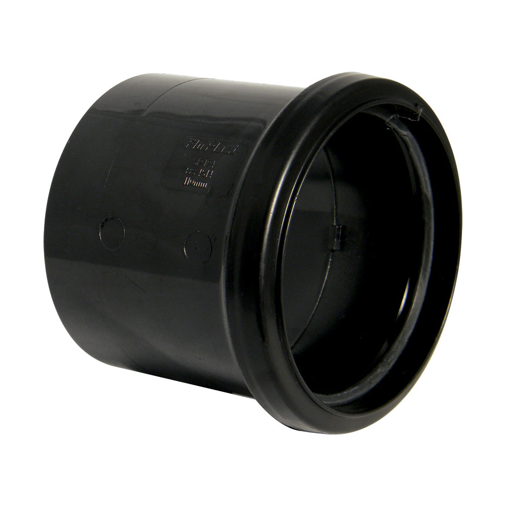 FloPlast Push-Fit Single Socket Pipe Coupler Black 110mm SP124B-Floplast (Via Nmbs)-Oceanair