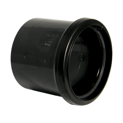 FloPlast Push-Fit Single Socket Pipe Coupler Black 110mm SP124B-Floplast (Via Nmbs)-Oceanair