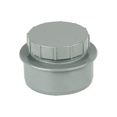 FloPlast Screwed Access Cap Grey 110mm SP292G
