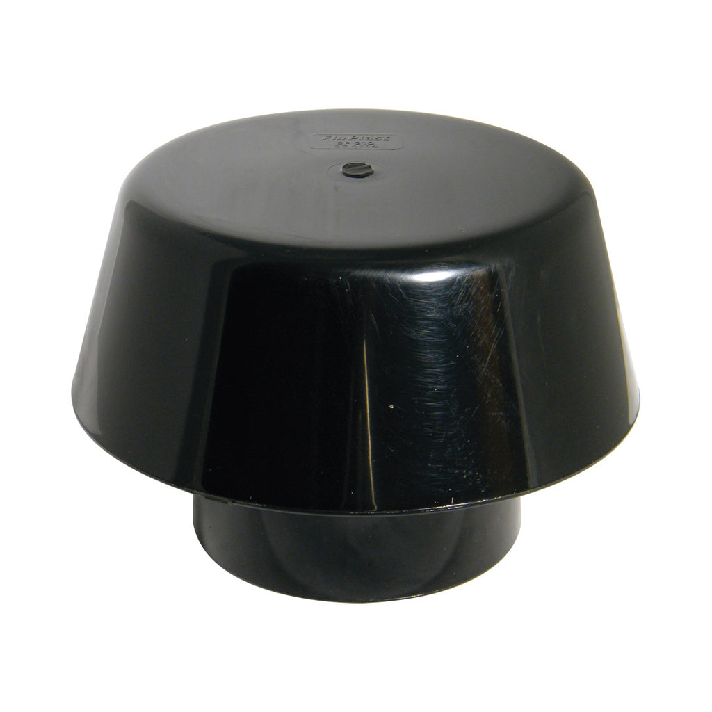 FloPlast Soil Extract Cowl Black 110mm SP310B-Floplast (Via Nmbs)-Oceanair