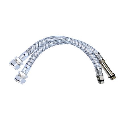 Viva 15mm x M10 Monobloc Flexible Hose Tap Connector 300mm Pair SSH7